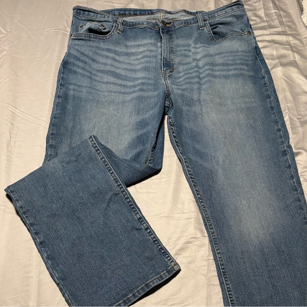 George Blue Relaxed Jeans with Natural Fading